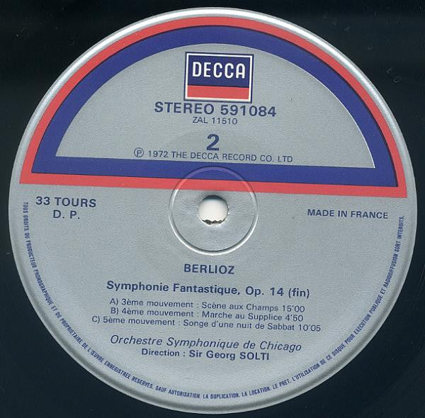 Berlioz*, Orchestre Symphonique De Chicago*, Sir Georg Solti* : Symphonie Fantastique (LP, RE)