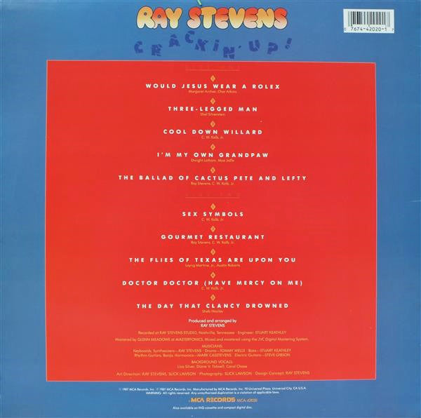 Ray Stevens : Crackin' Up (LP, Album, Pin)