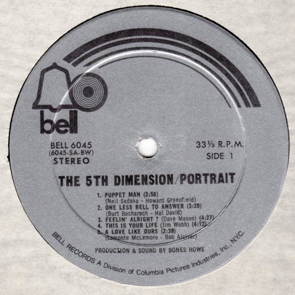 The 5th Dimension* : Portrait (LP, Album, BW )