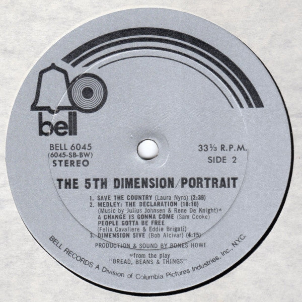 The 5th Dimension* : Portrait (LP, Album, BW )