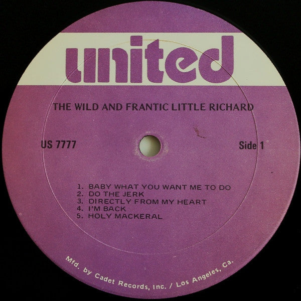 Little Richard : The Wild & Frantic Little Richard (LP, Album, RE)