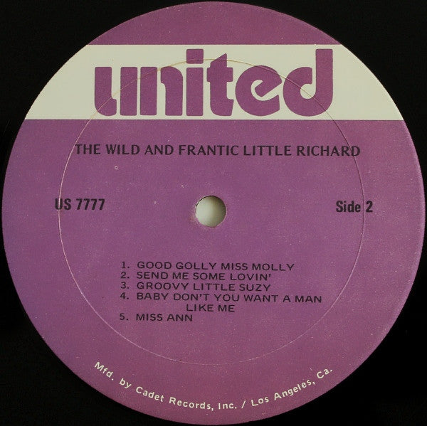 Little Richard : The Wild & Frantic Little Richard (LP, Album, RE)
