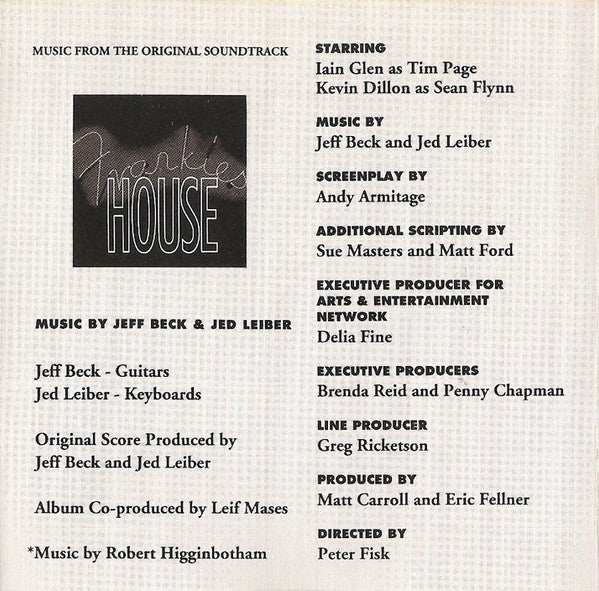Jeff Beck & Jed Leiber : Frankie's House (Music From The Original Soundtrack) (CD, Album)