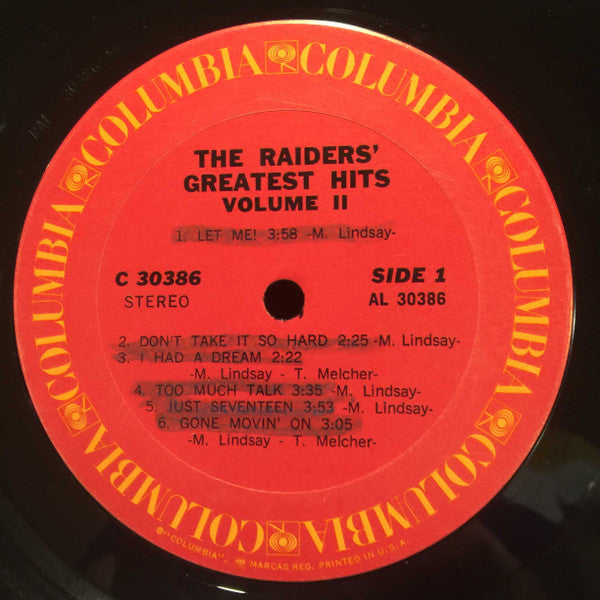 The Raiders* : The Raiders' Greatest Hits Volume II (LP, Comp)