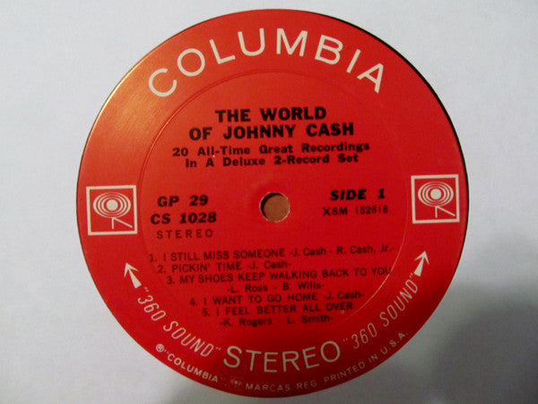 Johnny Cash : The World Of Johnny Cash (2xLP, Comp)