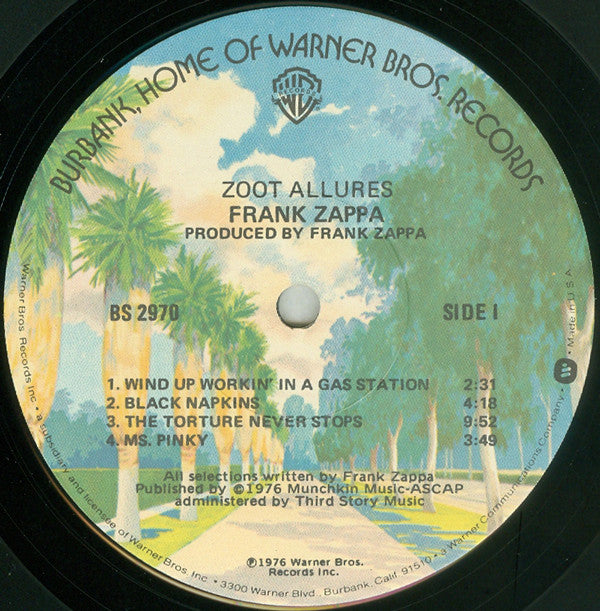 Zappa* : Zoot Allures (LP, Album, Jac)