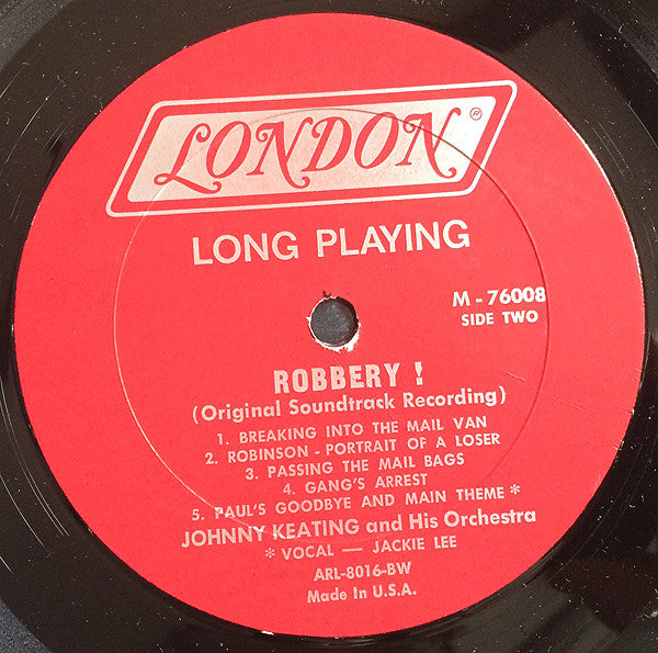 Johnny Keating & His Orchestra* : Robbery (Original Sound Track) (LP, Mono)