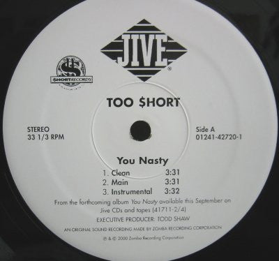 Too Short : You Nasty / She Know (12")
