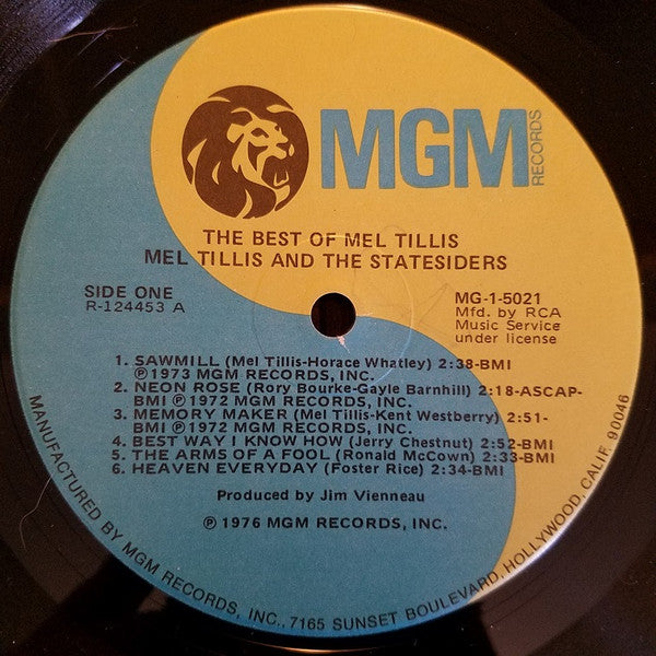 Mel Tillis And The Statesiders (2) : The Best Of Mel Tillis And The Statesiders (LP, Comp, Club)