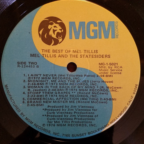Mel Tillis And The Statesiders (2) : The Best Of Mel Tillis And The Statesiders (LP, Comp, Club)