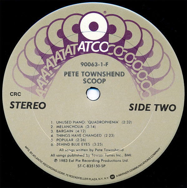 Pete Townshend : Scoop (2xLP, Club, CRC)