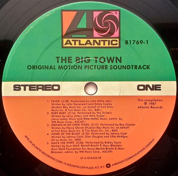 Various : The Big Town (Original Motion Picture Soundtrack) (LP, Comp, Spe)