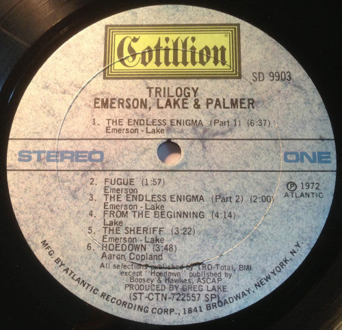 Emerson, Lake & Palmer : Trilogy (LP, Album, SP )