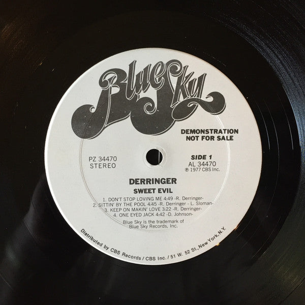 Derringer (2) : Sweet Evil (LP, Album, Promo, Ter)
