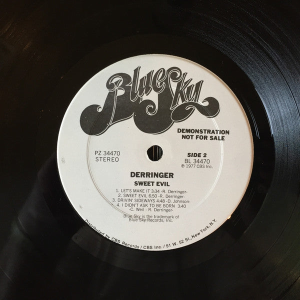 Derringer (2) : Sweet Evil (LP, Album, Promo, Ter)