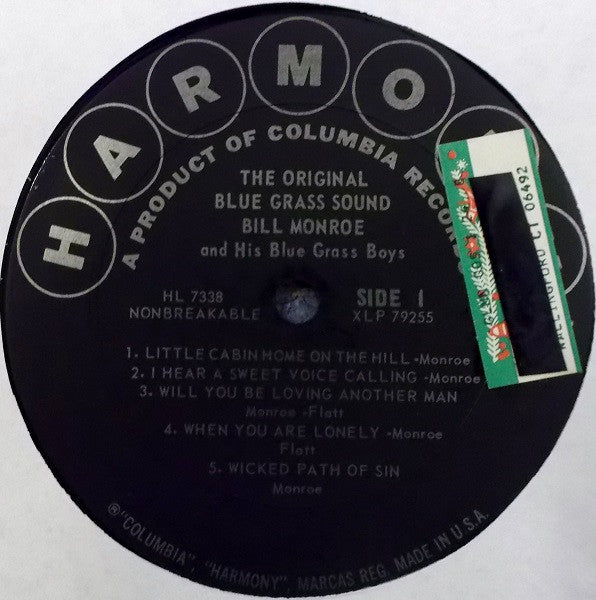 Bill Monroe & His Blue Grass Boys : The Original Blue Grass Sound (LP, Comp)