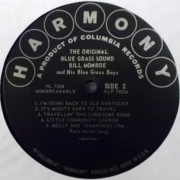 Bill Monroe & His Blue Grass Boys : The Original Blue Grass Sound (LP, Comp)