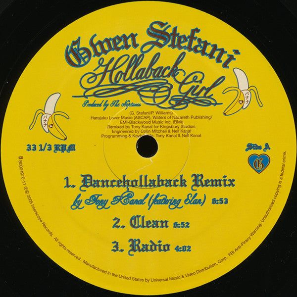 Gwen Stefani : Hollaback Girl (Remixes) (12")