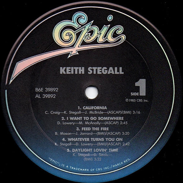 Keith Stegall : Keith Stegall (LP, Album)