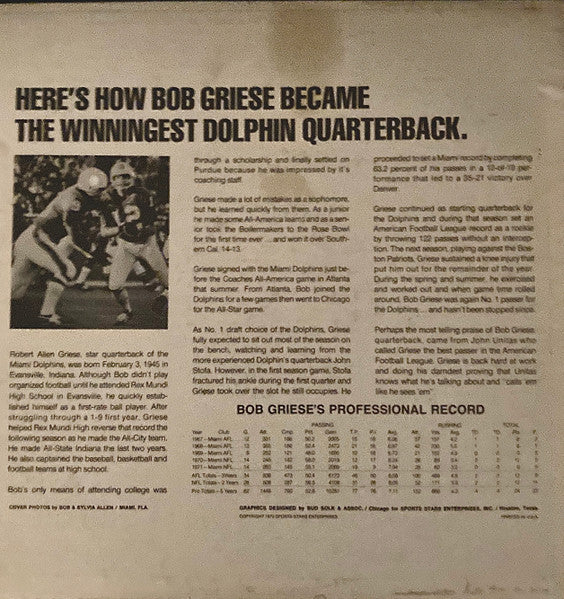 Bob Griese : Bob Griese: How To Quarterback (LP, Album)