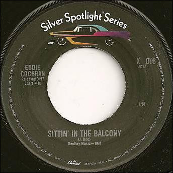 Eddie Cochran : Sittin' In The Balcony / Somethin' Else (7", RE)