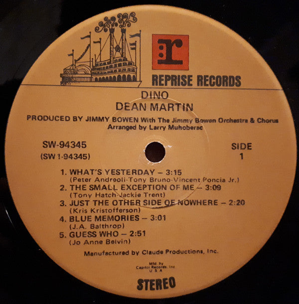 Dean Martin : Dino (LP, Album, Club)