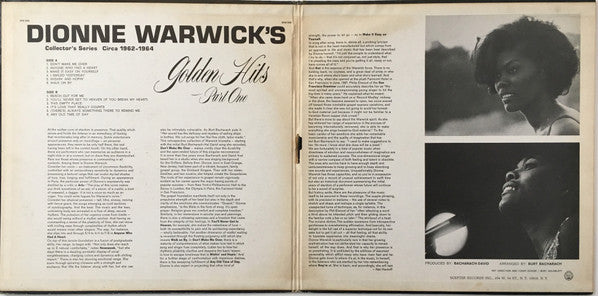 Dionne Warwick : Dionne Warwick's Golden Hits - Part One (LP, Comp, Kee)