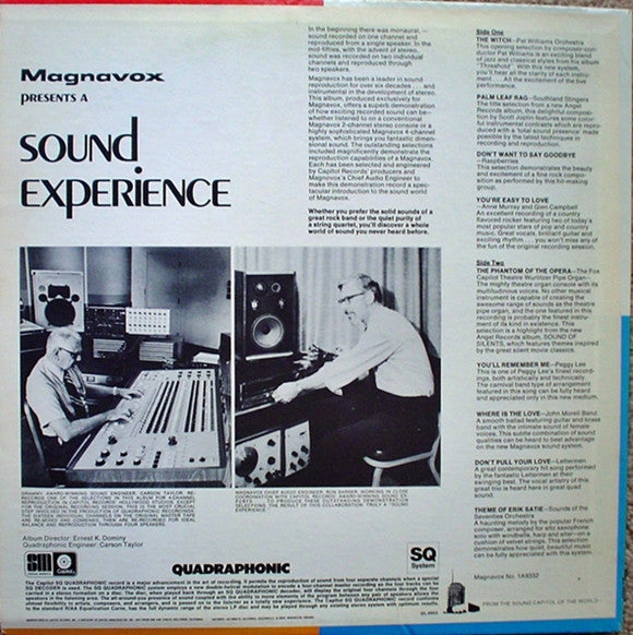 Various : Magnavox Presents A Sound Experience (LP, Album, Comp, Quad)