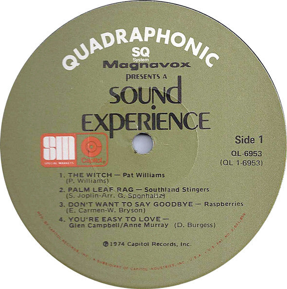 Various : Magnavox Presents A Sound Experience (LP, Album, Comp, Quad)