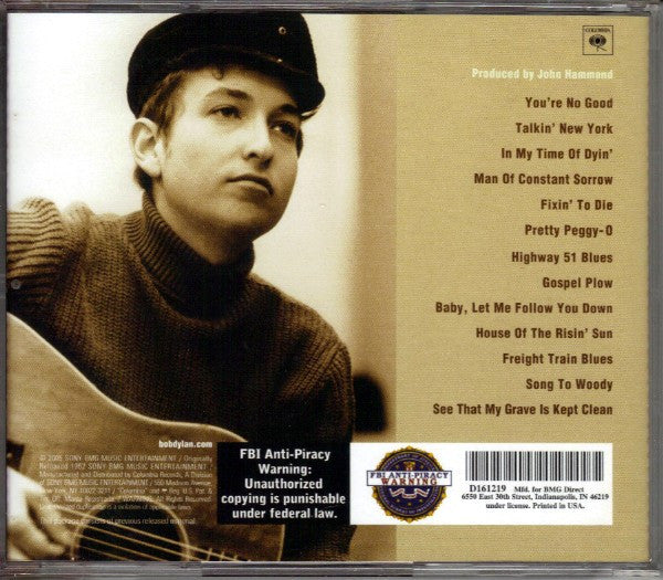 Bob Dylan : Bob Dylan (CD, Album, Club, RE, RM)