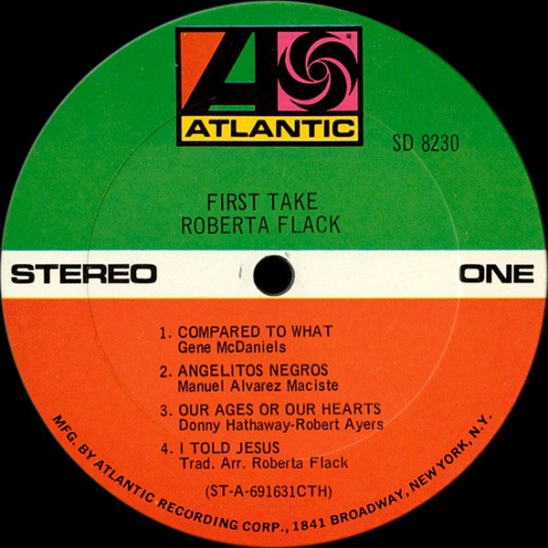 Roberta Flack : First Take (LP, Album, CTH)