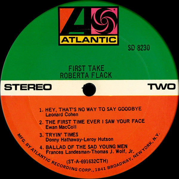 Roberta Flack : First Take (LP, Album, CTH)