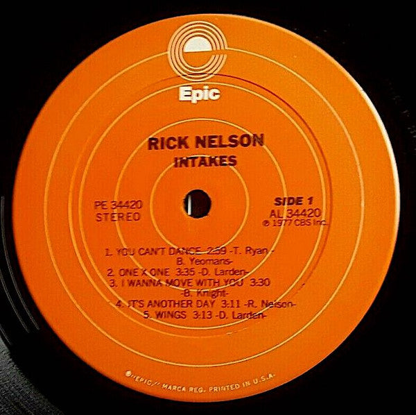 Rick Nelson* : Intakes (LP, Album, San)