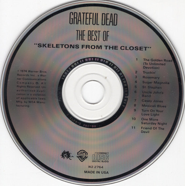 The Grateful Dead : The Best Of The Grateful Dead: Skeletons From The Closet (CD, Comp, Club, RM)
