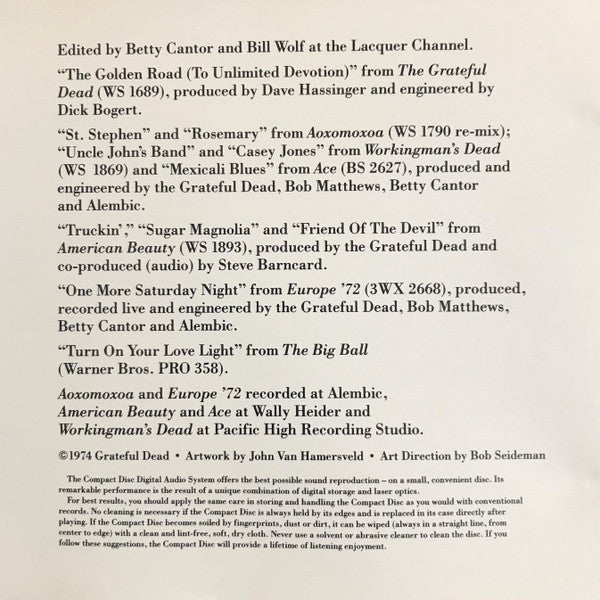 The Grateful Dead : The Best Of The Grateful Dead: Skeletons From The Closet (CD, Comp, Club, RM)