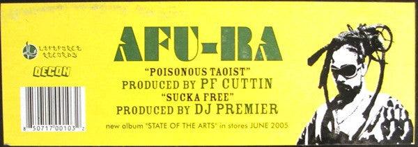 Afu-Ra : Poisonous Taoist / Sucka Free (12")