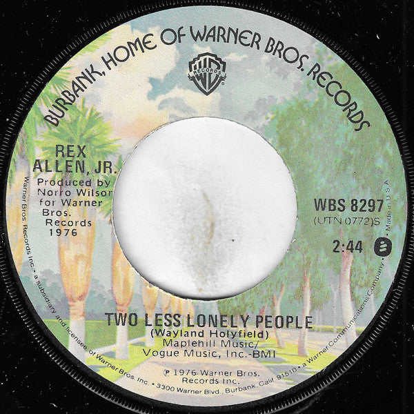 Rex Allen Jr. : Two Less Lonely People / I Gotta Remember To Forget You (7", Single, Jac)