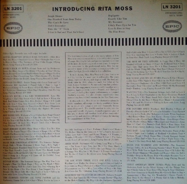 Rita Moss : Introducing Rita Moss (LP, Album, Mono)