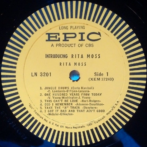 Rita Moss : Introducing Rita Moss (LP, Album, Mono)