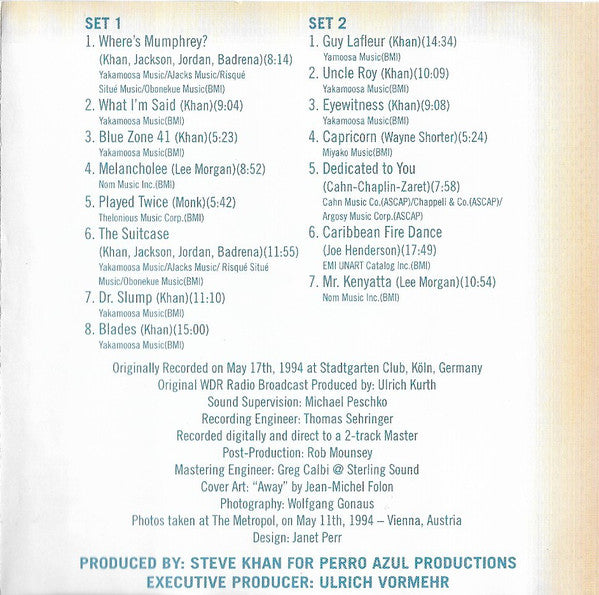 Steve Khan, Anthony Jackson, Dennis Chambers : The Suitcase - Live In Köln '94 (2xCD, Album)