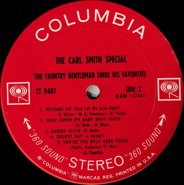 Carl Smith (3) : The Carl Smith Special (The Country Gentleman Sings His Favorites) (LP, Album)