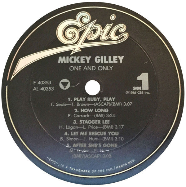 Mickey Gilley : One And Only (LP, Album, Pit)