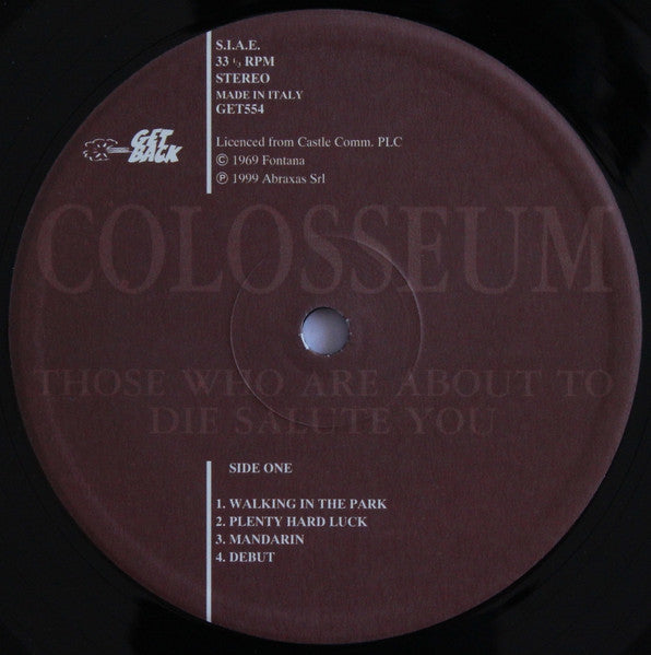Colosseum : Those Who Are About To Die Salute You (LP, Album, Ltd, RE, Gat)