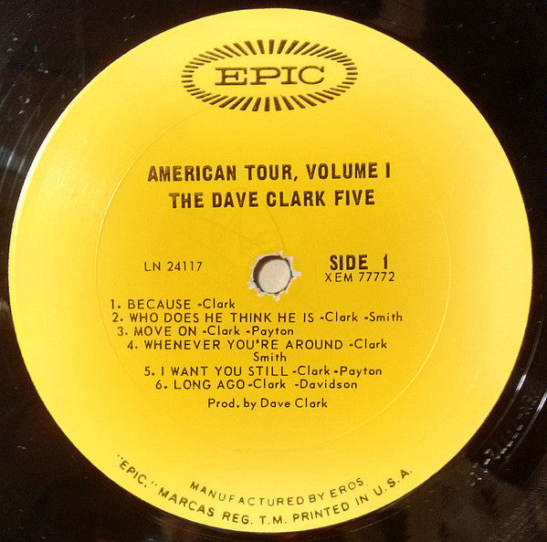 The Dave Clark Five : American Tour (LP, Album, Mono)