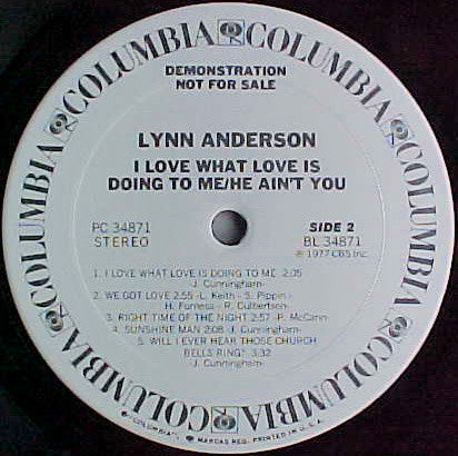 Lynn Anderson : I Love What Love Is Doing To Me / He Ain't You (LP, Album, Promo)