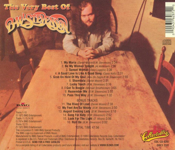 B.W. Stevenson : The Very Best Of B. W. Stevenson 16 Original Classics (CD, Comp, RE)