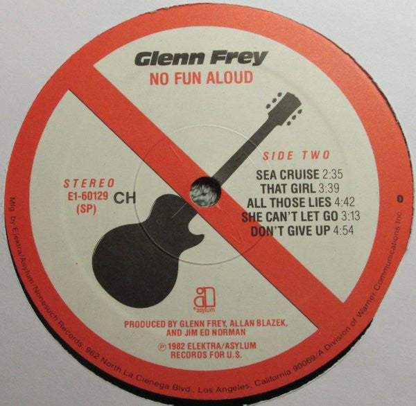 Glenn Frey : No Fun Aloud (LP, Album, Club, CH )