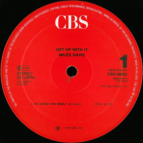Miles Davis : Get Up With It (2xLP, Album, RP, Red)