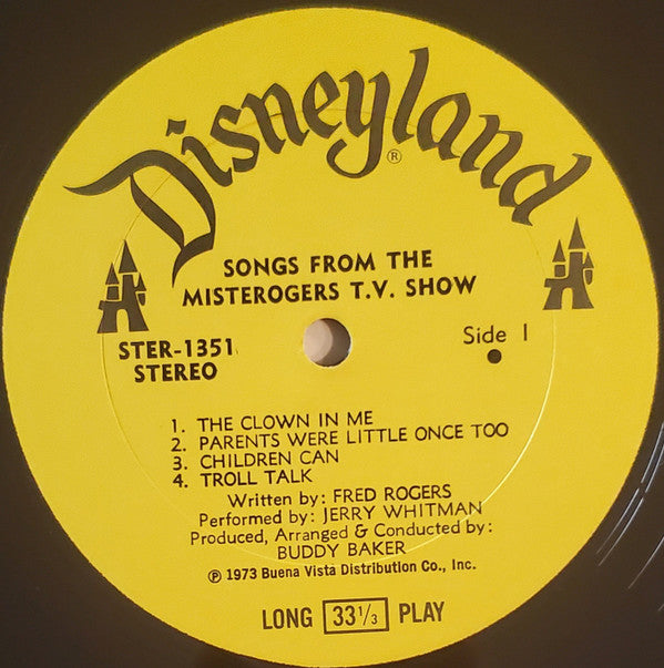 Jerry Whitman : Songs From The MisteRogers TV Show (LP, Album)