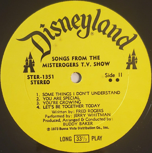 Jerry Whitman : Songs From The MisteRogers TV Show (LP, Album)